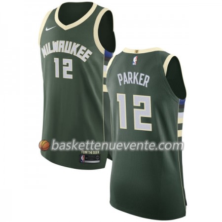 Maillot Basket Milwaukee Bucks Jabari Parker 12 Nike 2017-18 Vert Swingman - Homme